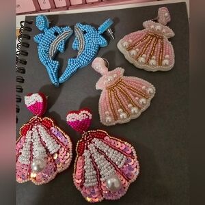 Seashell And Dolphin Earring Bundle